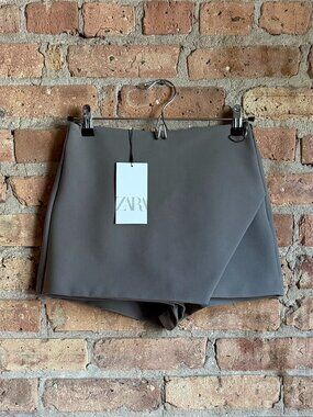 BNWT ZARA Skort in Taupe/Grey